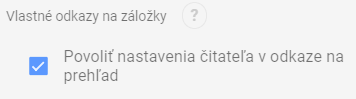 Data Studio, vlastné odkazy