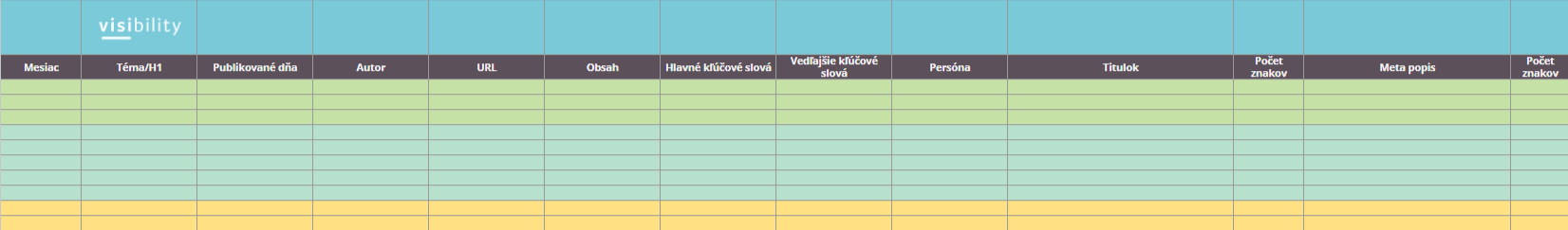 Edotorial calendar - ukážka